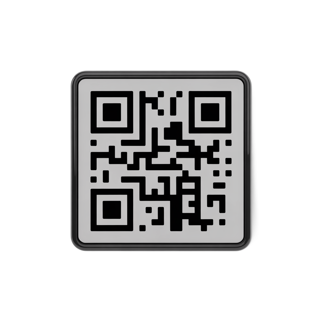 Modern QR code graphic element for digital marketing and app promotion designs PNG - transparent background