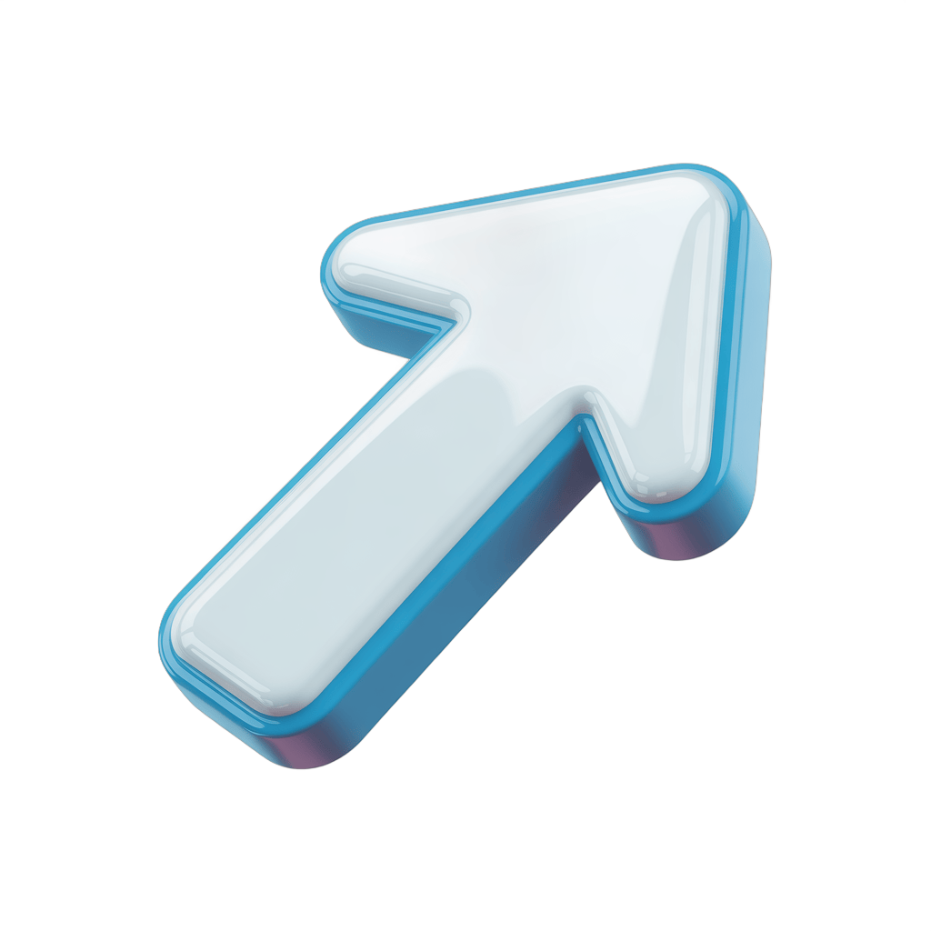 Modern upward arrow graphic element for presentations business growth success marketing PNG - transparent background