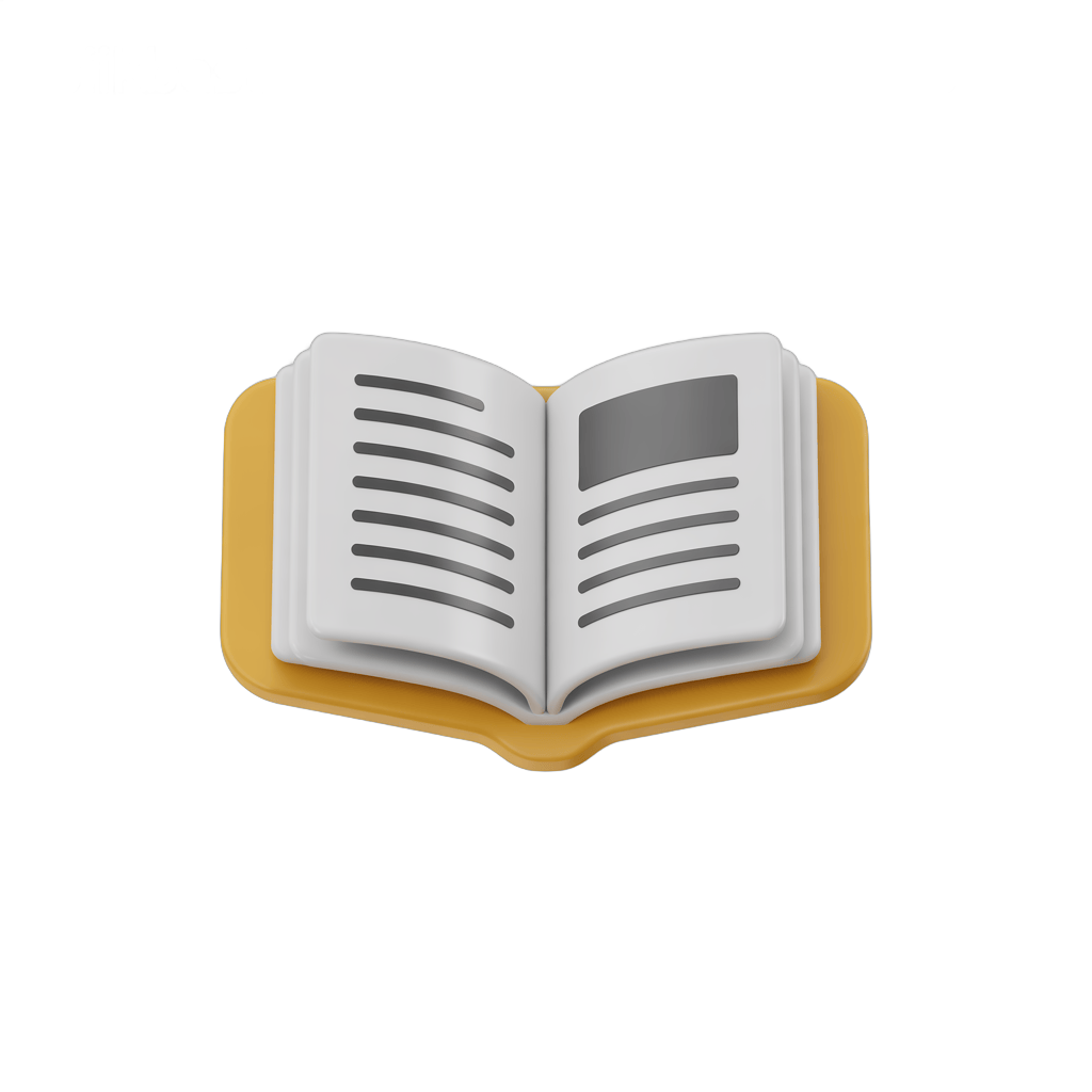 Open book icon clipart for educational and reading materials design projects PNG - transparent background
