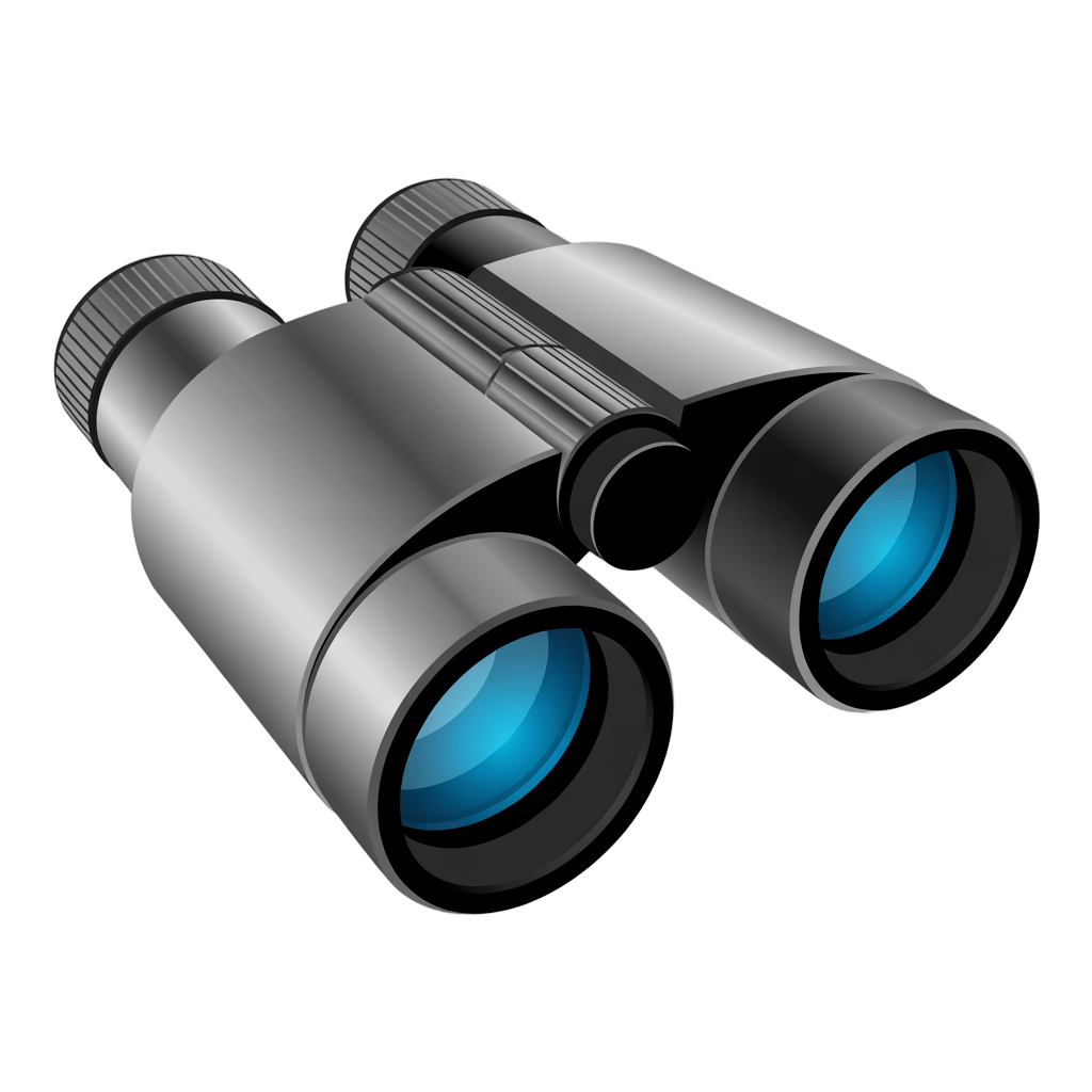Professional binoculars for outdoor exploration and wildlife observation PNG - transparent background