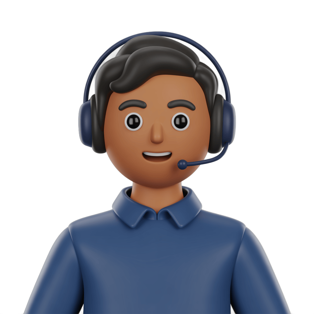 Professional customer support agent with headset and microphone for business presentations and helpdesk graphics PNG - transparent background