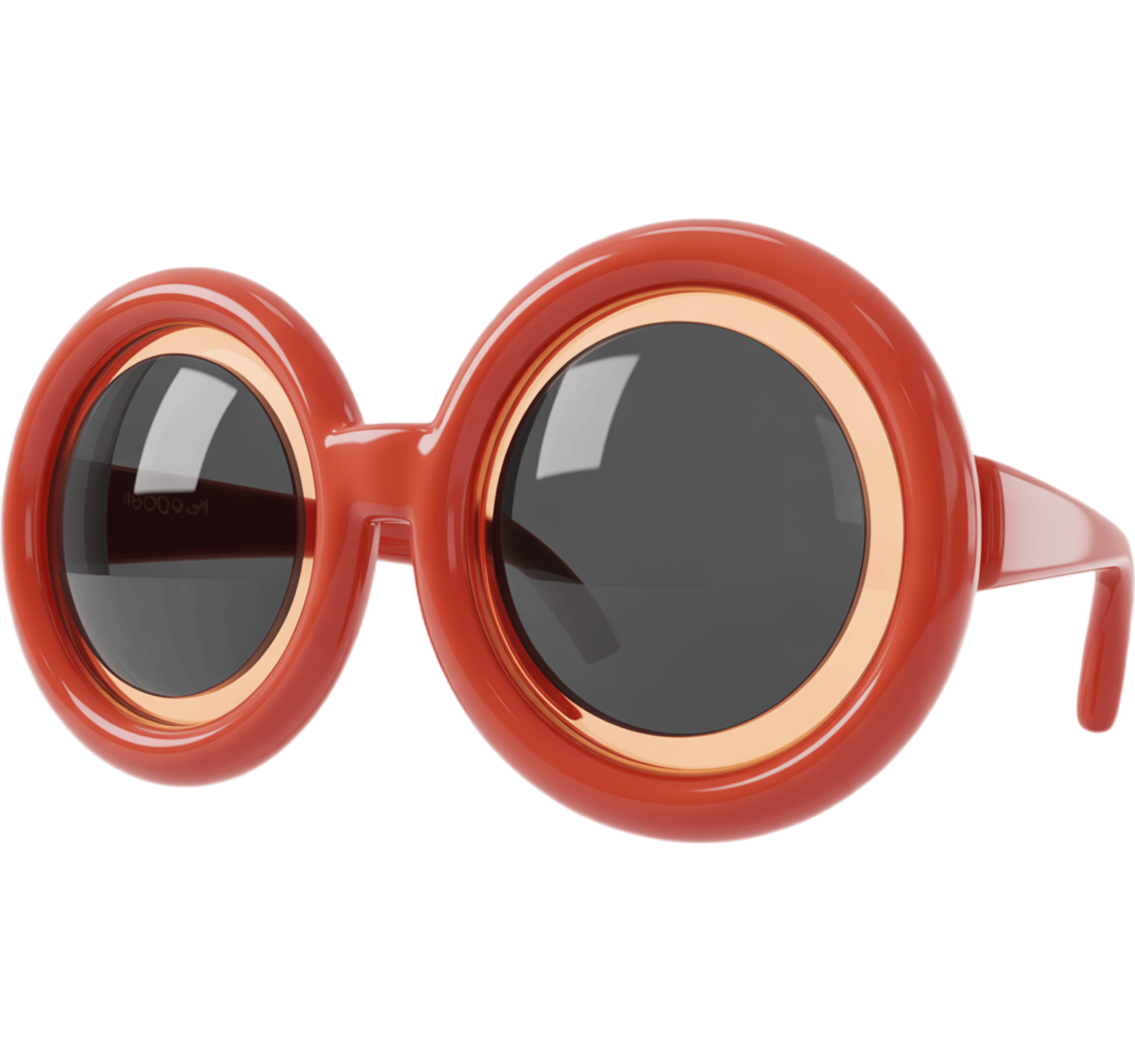 Vintage round red sunglasses clipart isolated transparent background graphic element PNG - transparent background