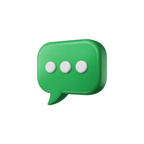 3d cartoon speech bubble graphic element for presentations and social media designs PNG