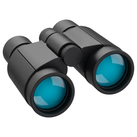 3d cartoon style binoculars graphic for outdoor adventure and travel marketing designs PNG