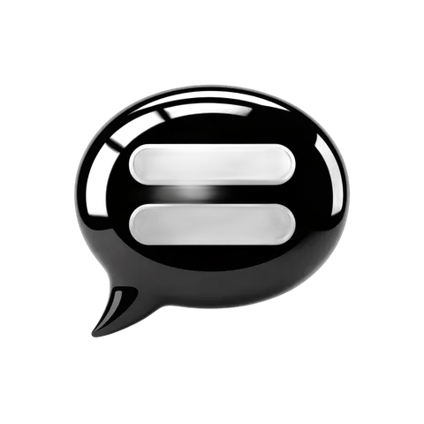 3d cartoon style message bubble with letter s for speech text graphic element PNG