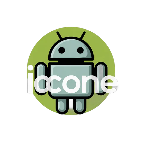 Android robot icon graphic element for mobile app development and technology branding PNG