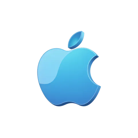 Apple logo icon isolated graphic element for branding and digital design projects PNG