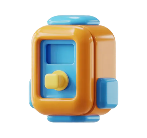 Bright 3d cartoon gas pump icon with transparent background for digital marketing and website design PNG