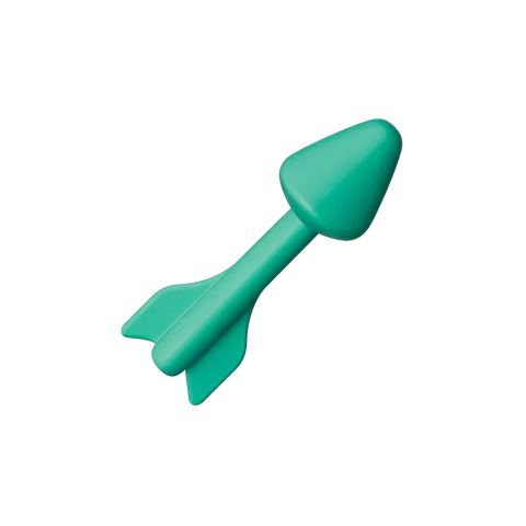 Bright green 3d arrow clipart graphic element for presentations and web design PNG