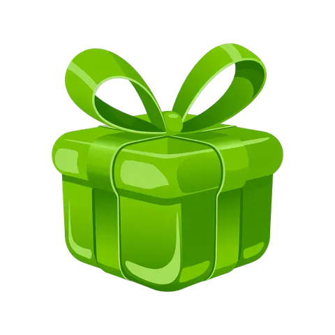 Bright green gift box with bow for eco friendly holiday promotions and sustainable marketing designs PNG