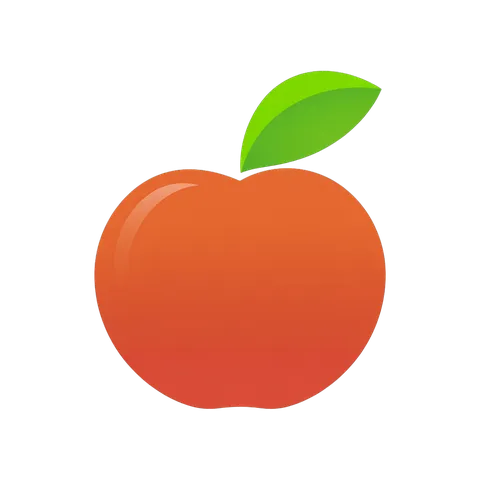 Bright isolated apple clipart graphic element for food branding and healthy lifestyle designs PNG
