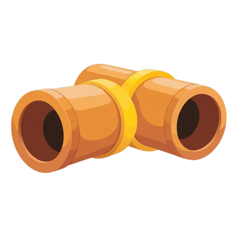 Bright orange binoculars clipart with yellow strap for travel adventure and outdoor activity illustrations PNG
