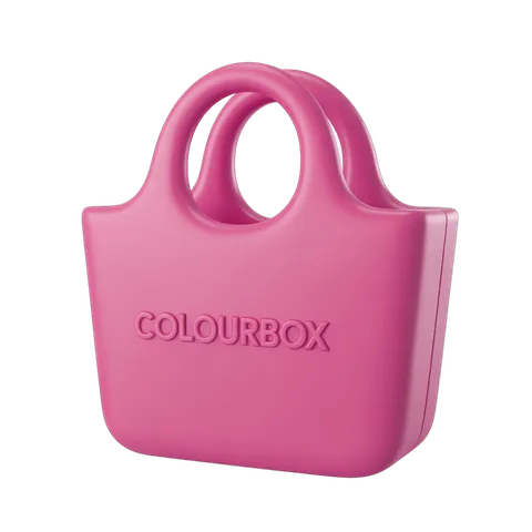 Bright pink isolated shopping tote bag clipart graphic for branding and marketing materials PNG