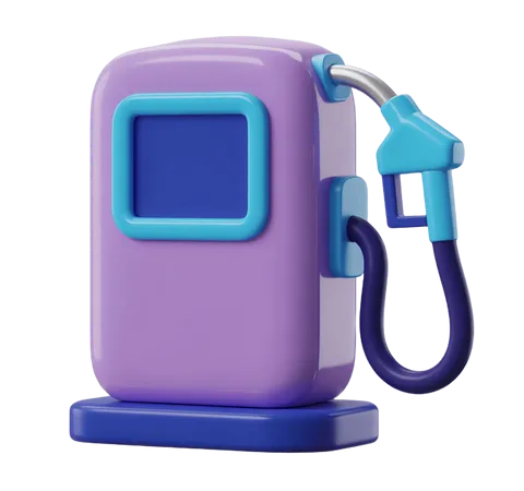 Cartoon gas pump station illustration for digital presentations and branding materials PNG
