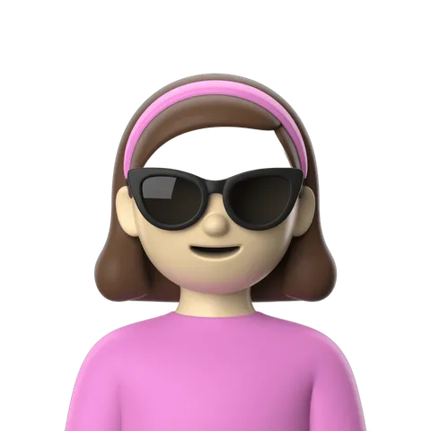 Cartoon girl wearing headphones and sunglasses for lifestyle branding and social media graphics PNG