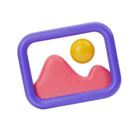 Colorful 3d camera icon with yellow ball and pink silhouette for graphic design projects PNG
