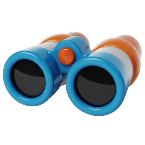 Colorful cartoon binoculars for kids educational toys and outdoor adventure activities PNG