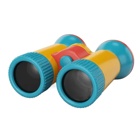 Colorful children's toy binoculars clipart for educational and creative projects PNG