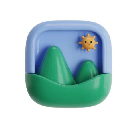 Cute cartoon sun toy floating in green water play mat for kids bath time fun PNG