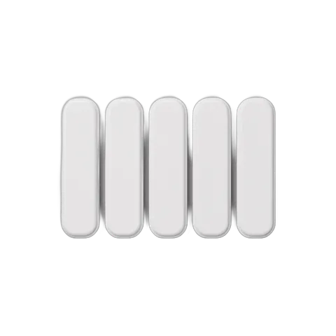 Five vertical gray cylindrical graphic elements for modern design and branding layouts PNG