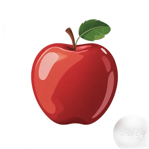 Fresh red apple illustration isolated on transparent background for marketing and design projects PNG