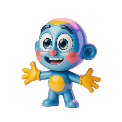 Friendly cartoon character with arms outstretched for cheerful greeting designs PNG