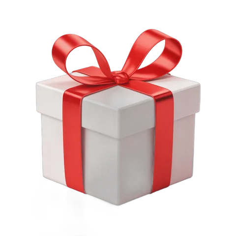 Gift box with red ribbon for holiday presents and special occasions celebration PNG