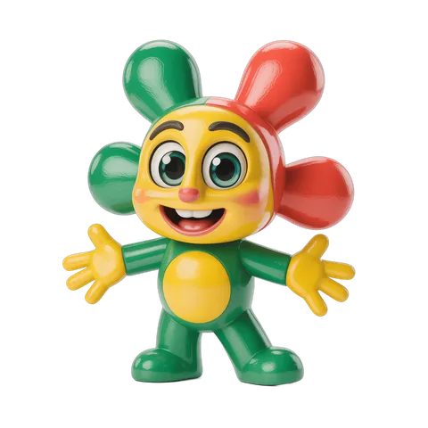 Happy cartoon dandelion character with arms outstretched for cheerful illustrations and designs PNG