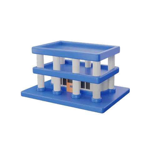 Isolated blue plastic modular shelving unit clipart for educational and office presentations PNG