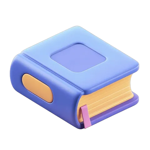 Isolated cartoon book clipart for education and digital presentations PNG