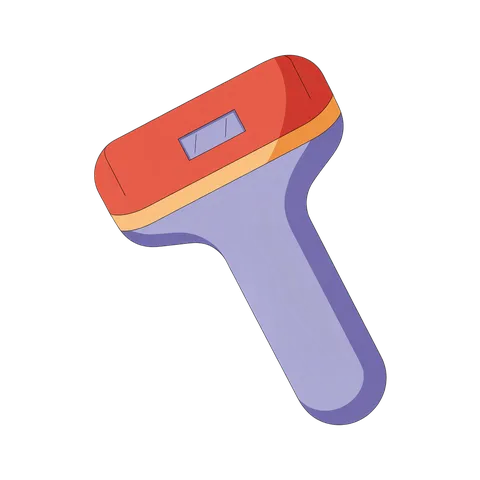 Isolated clipart graphic of a handheld digital thermometer for health checks and temperature monitoring PNG