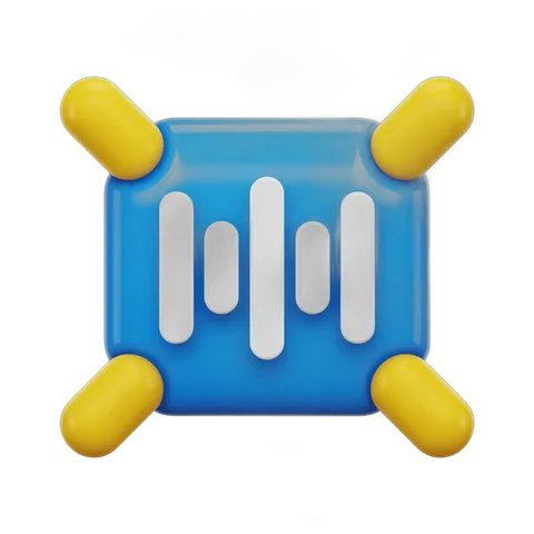Isolated modern blue pill packaging with yellow caps and white barcode graphic element for medical marketing PNG