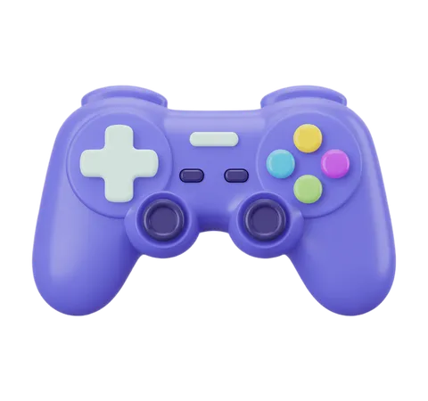 Isolated purple game controller clipart for digital presentations and marketing designs PNG
