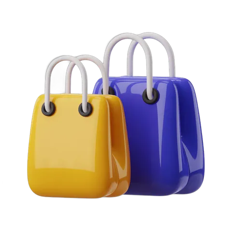 Isolated shopping bag clipart graphic for online store ecommerce website design and marketing PNG