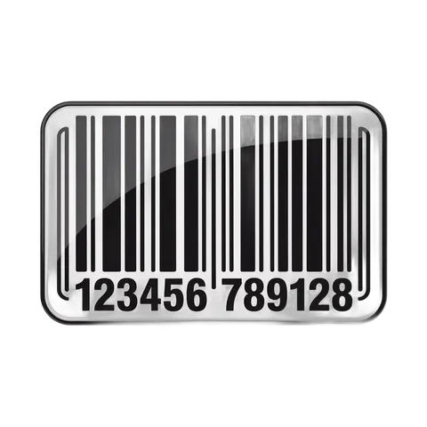 Isolated transparent barcode graphic element for product labels and retail design projects PNG
