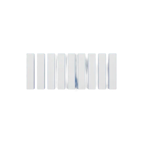 Isolated transparent clipart graphic of vertical rectangular bars for design projects and digital marketing PNG