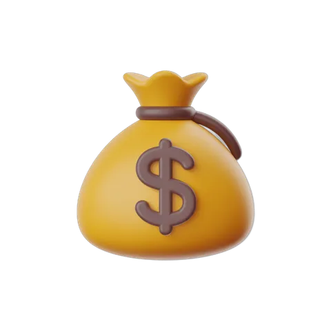 Isolated transparent clipart money bag with dollar symbol for business marketing and financial graphics PNG