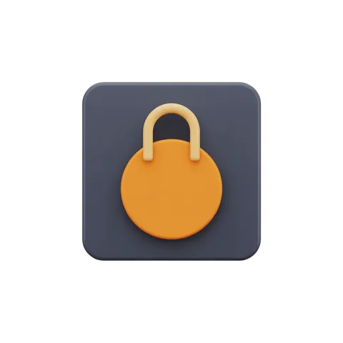 Isolated transparent clipart of orange shopping bag handle icon for ecommerce websites and app interfaces PNG