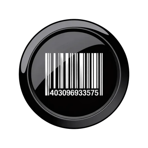 Modern barcode and QR code graphic element for retail, shipping, and digital marketing presentations PNG