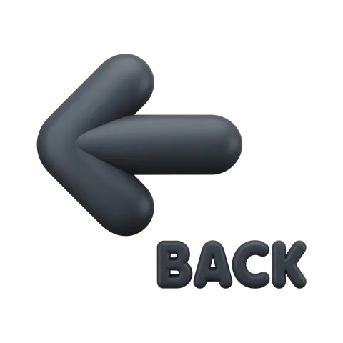 Modern black back arrow icon for ui design navigation and web app interface elements PNG