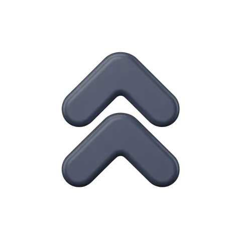 Modern minimalist double arrow icon set for presentations business graphics and web design PNG