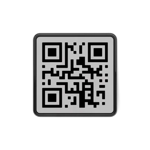 Modern QR code graphic element for digital marketing and app promotion designs PNG