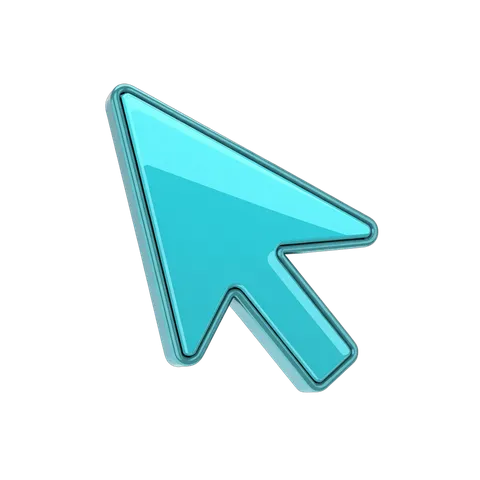 Modern turquoise arrow icon for user interface design and digital presentations PNG
