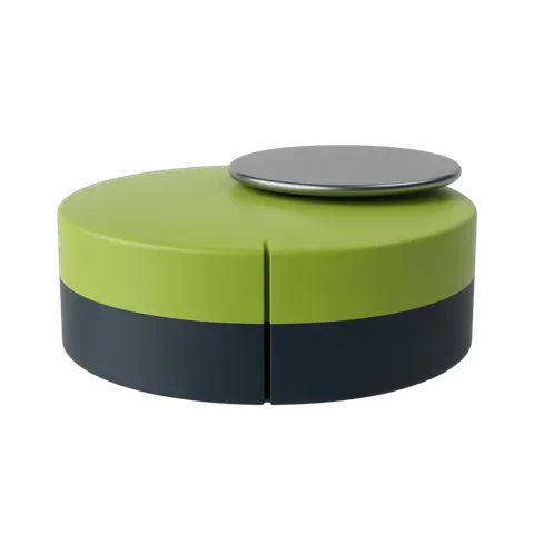 Modern two tone round stool with gray lid for contemporary office or home decor PNG
