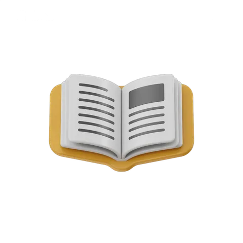 Open book icon clipart for educational and reading materials design projects PNG