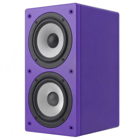 Purple isolated speaker graphic for presentations and multimedia designs PNG