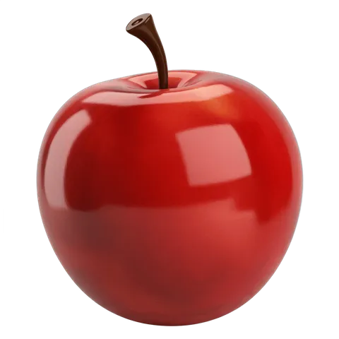 Red apple isolated graphic element for food packaging and healthy lifestyle designs PNG
