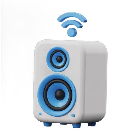 Wireless bluetooth speaker clipart for presentations and tech marketing designs PNG